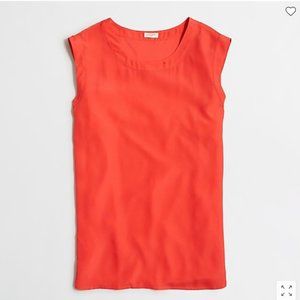 JCrew Drapey sleeveless top - Red/Coral size M